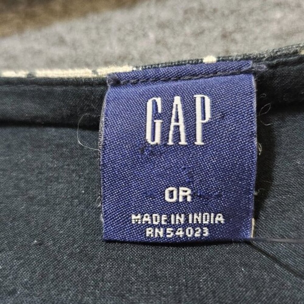 Gap Maxi Skirt Womens Size 0 100%‎ Linen Black White Floral Flare Flowy Side Zip - Picture 15 of 16
